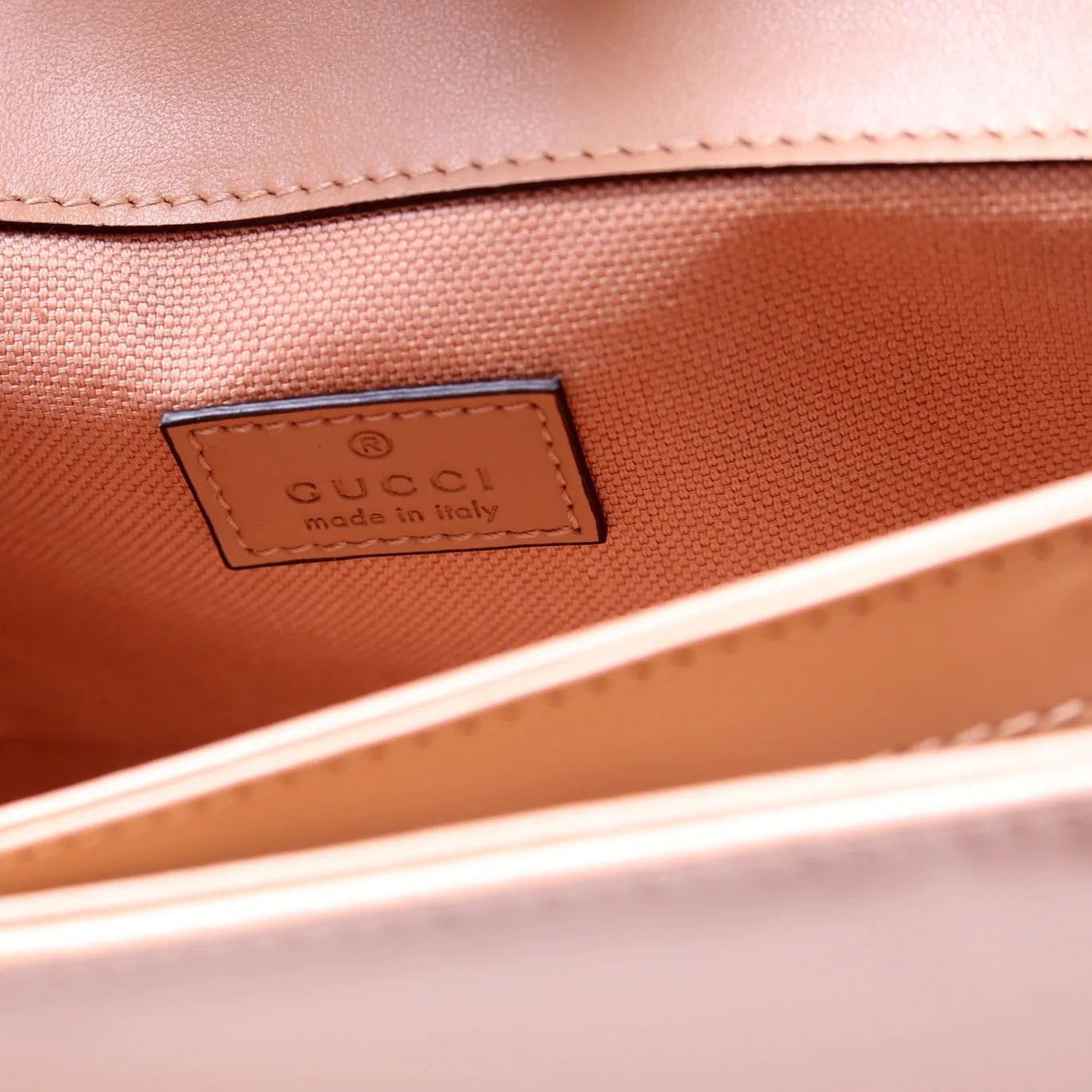 734814 Marmont Monochrome Shoulder Tan