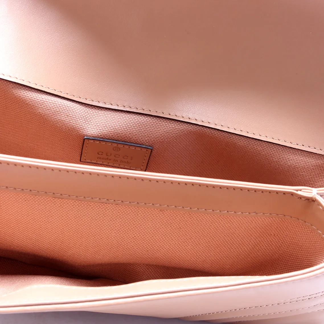 734814 Marmont Monochrome Shoulder Tan