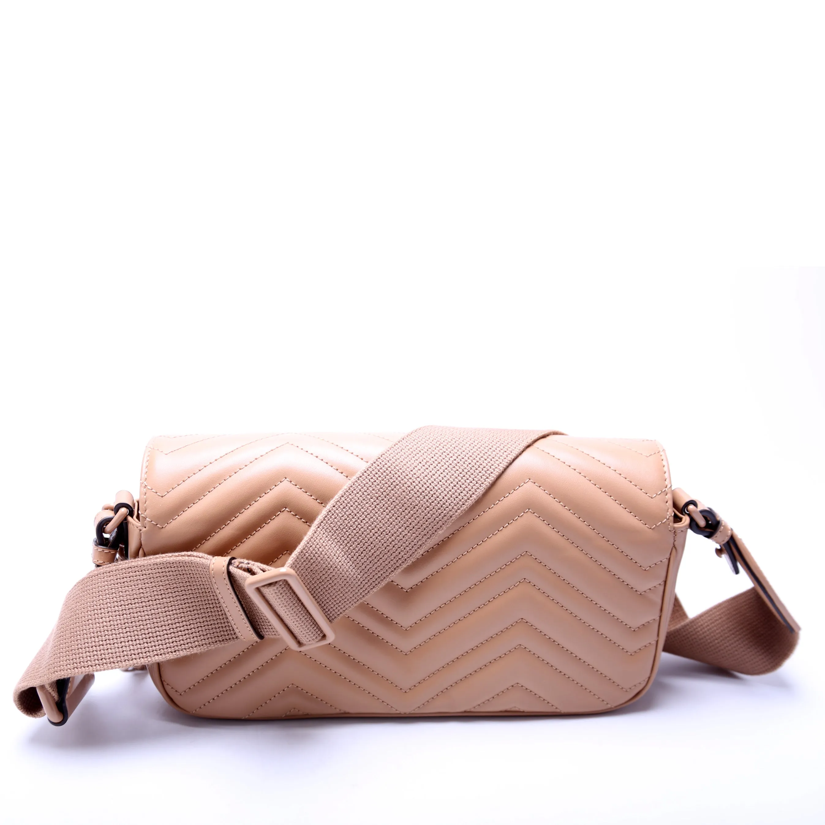 734814 Marmont Monochrome Shoulder Tan