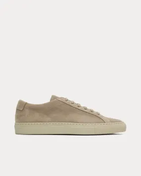 Achilles Suede Taupe Low Top Sneakers