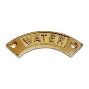 AG Nameplate 'Water' Brass Curved
