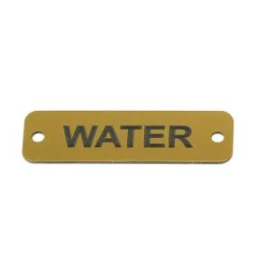 AG Water Label (S) Gold with Black Engraving 75mm x 22mm
