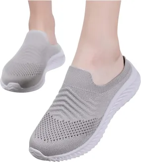 AMDBEL Women's Fashion Sneakers Loafers & Slip-ons Mules,Skin-Friendly Wove Mesh Upper Round Toe Slingback Rubber Outsole Comfortable Memory Foam Soft Padded Insole Outdoor Walking Shoes Mules 01