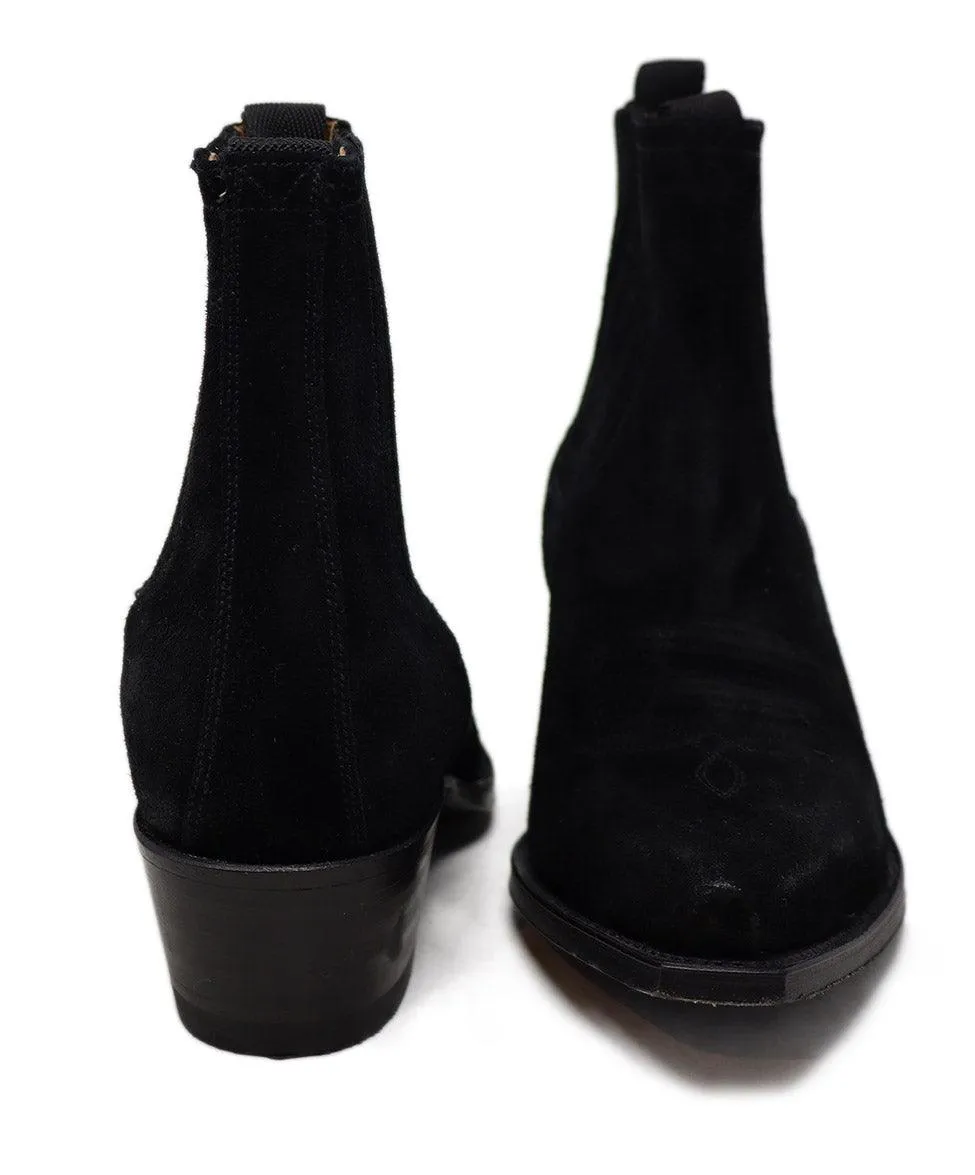 Ann Mashburn Black Suede Booties sz 7