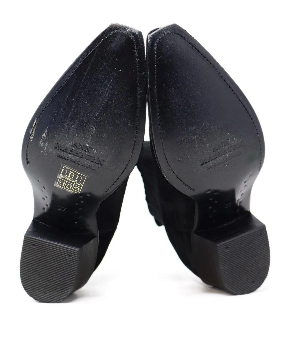 Ann Mashburn Black Suede Booties sz 7