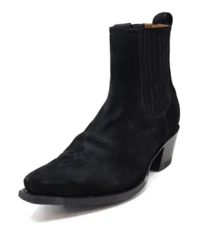 Ann Mashburn Black Suede Booties sz 7