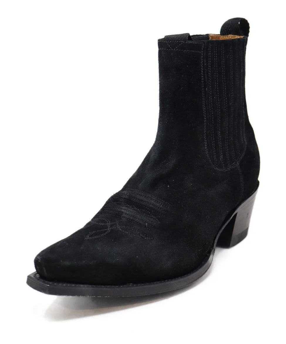 Ann Mashburn Black Suede Booties sz 7