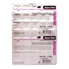 Aqua One Beefheart Frozen Fish Food 110g