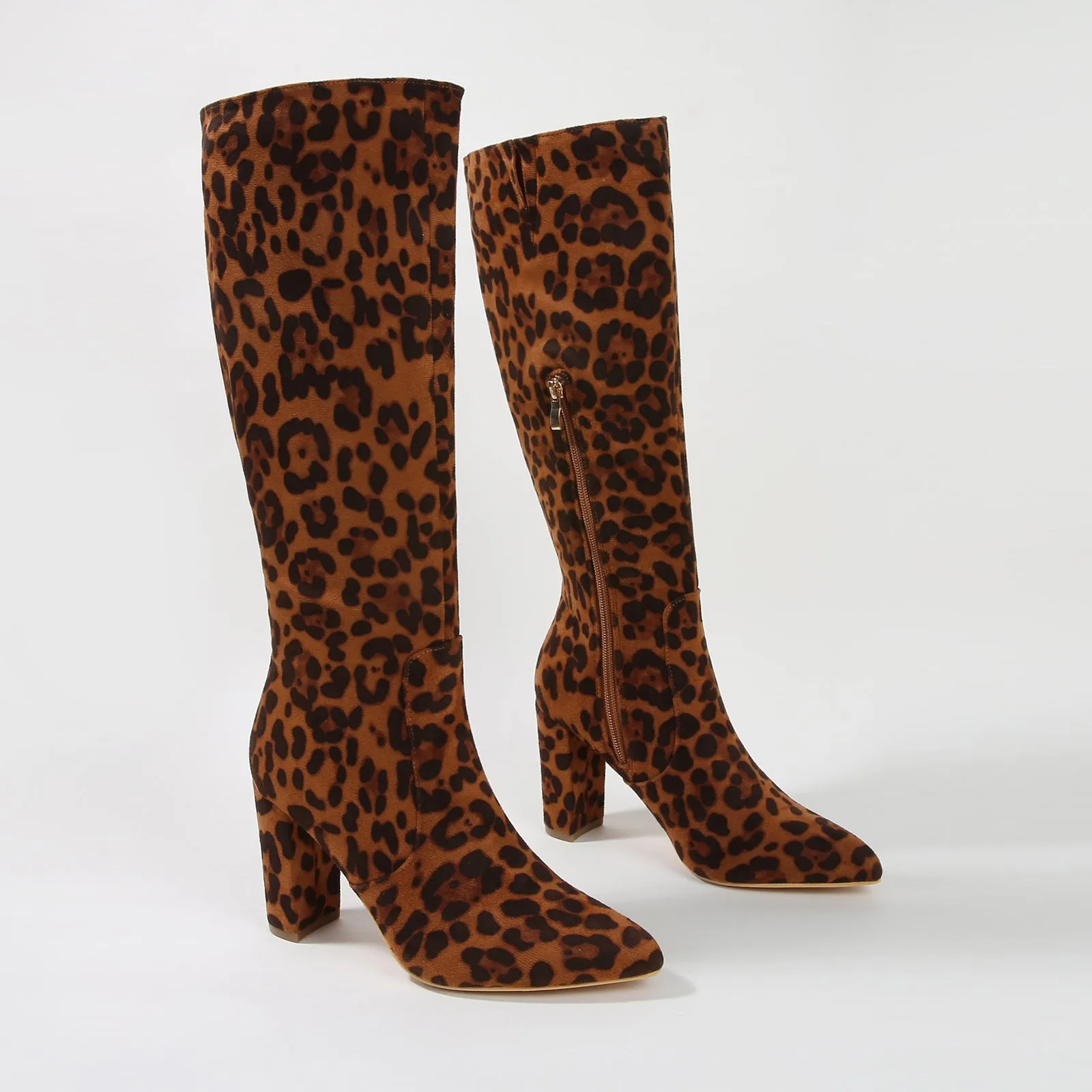 Aster Fierce Croc Embossed Knee High Boots