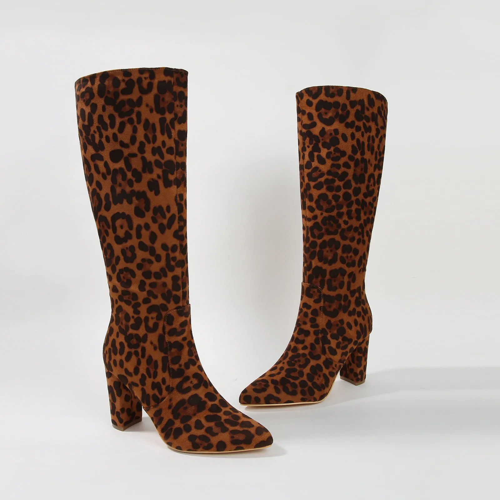 Aster Fierce Croc Embossed Knee High Boots