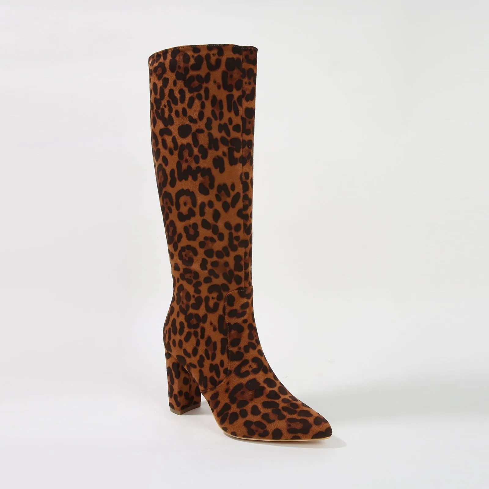 Aster Fierce Croc Embossed Knee High Boots