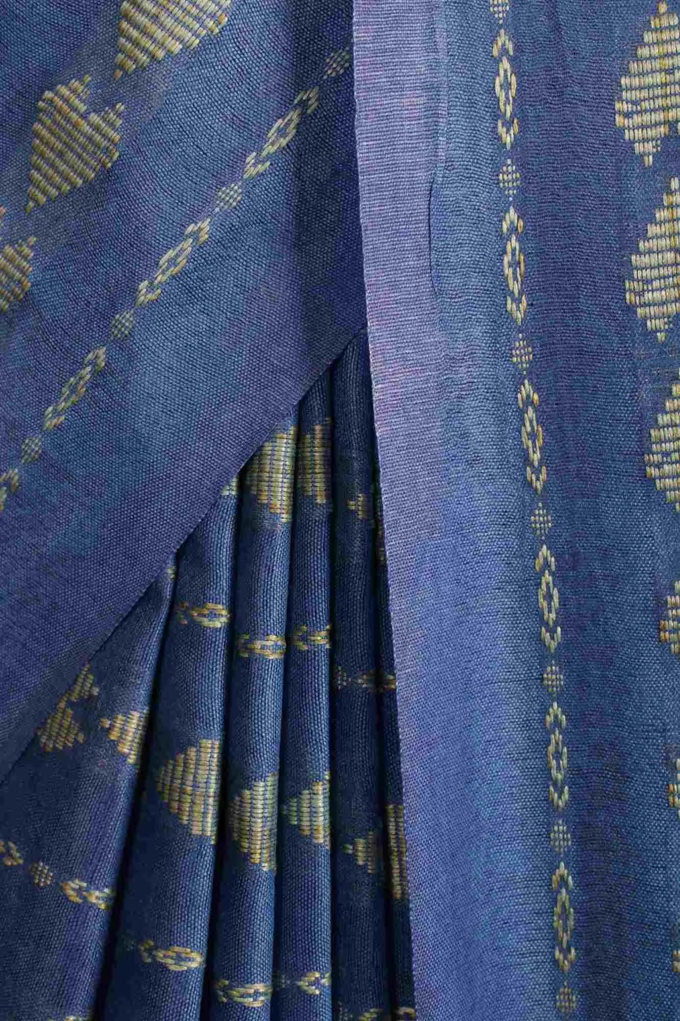 Beautiful Classy and Sophisticated soft blue kota silk with resham stitch all over Wrap in 1 minute saree
