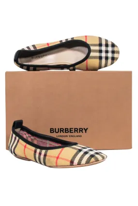Burberry - Beige Signature Plaid Flat Shoes Sz 7.5