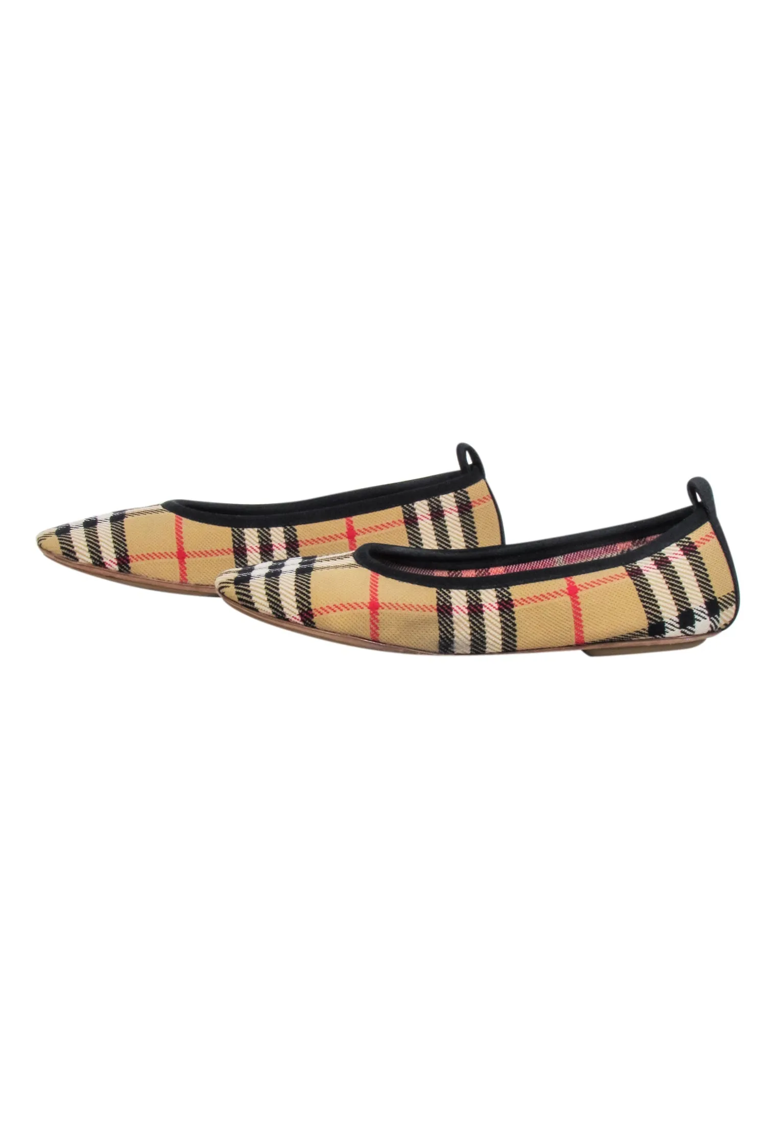 Burberry - Beige Signature Plaid Flat Shoes Sz 7.5