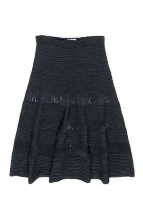 Celine - Black Knit Midi Skirt Sz L