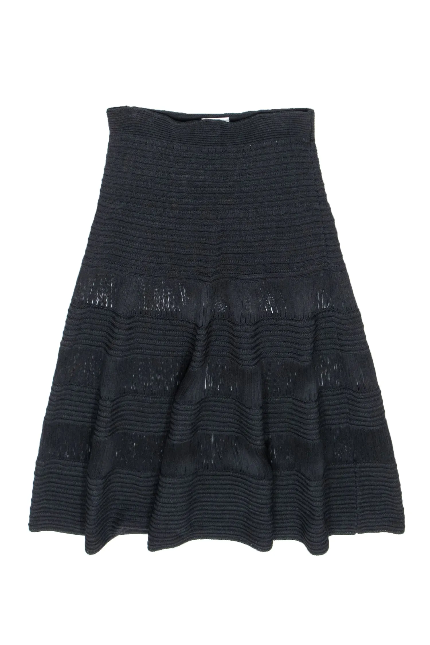 Celine - Black Knit Midi Skirt Sz L