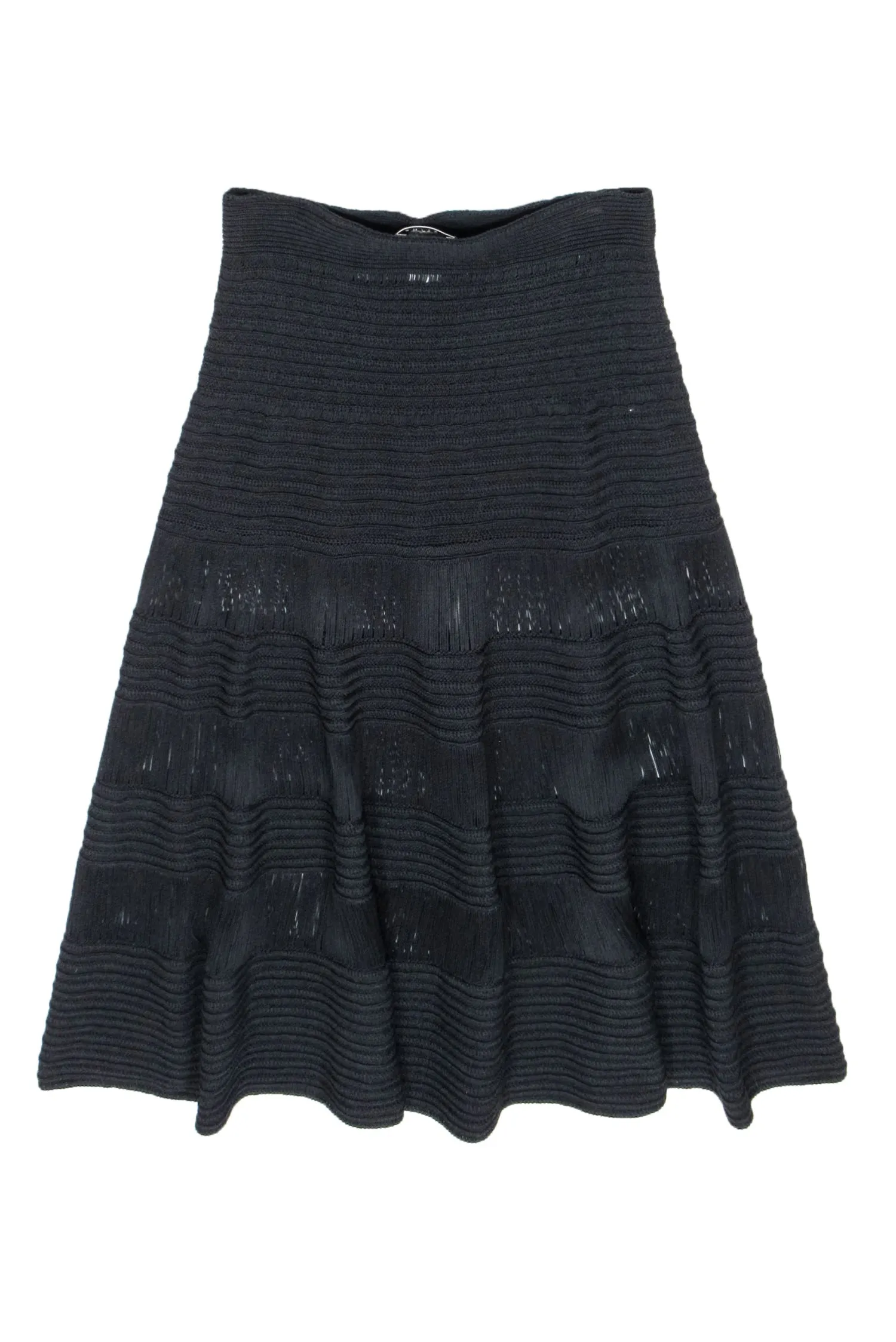 Celine - Black Knit Midi Skirt Sz L