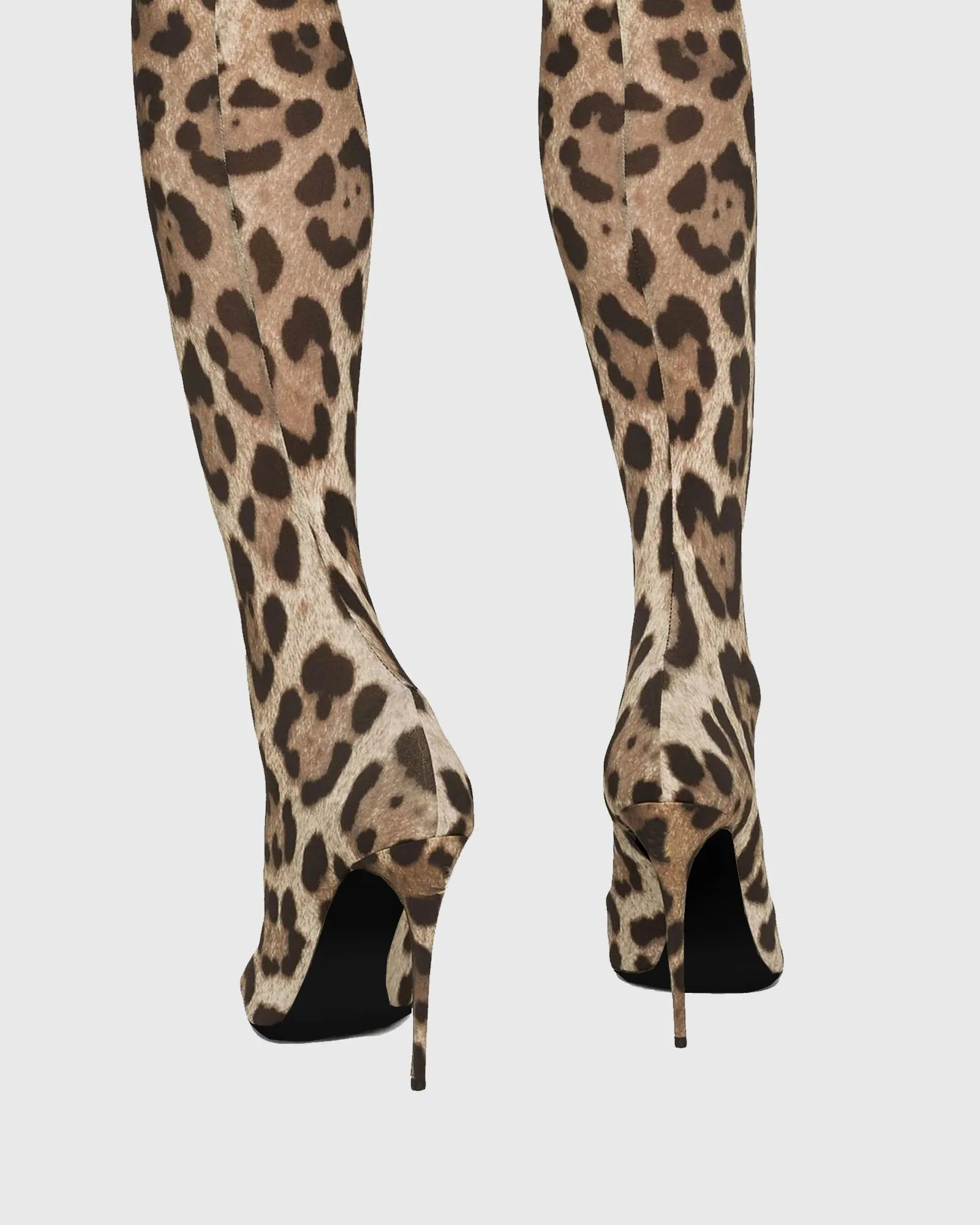 Claretta Leopard Print Over The Knee Boots