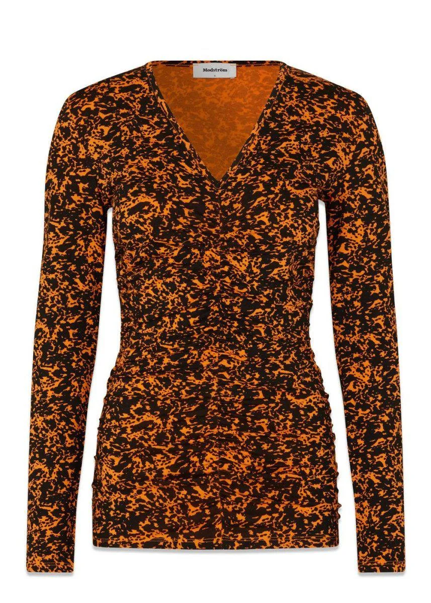 CurtisMD print top - Vibrant Orange Splash
