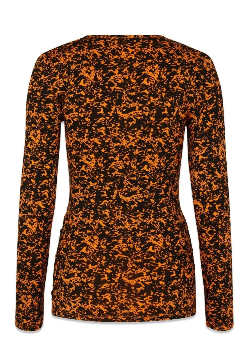 CurtisMD print top - Vibrant Orange Splash