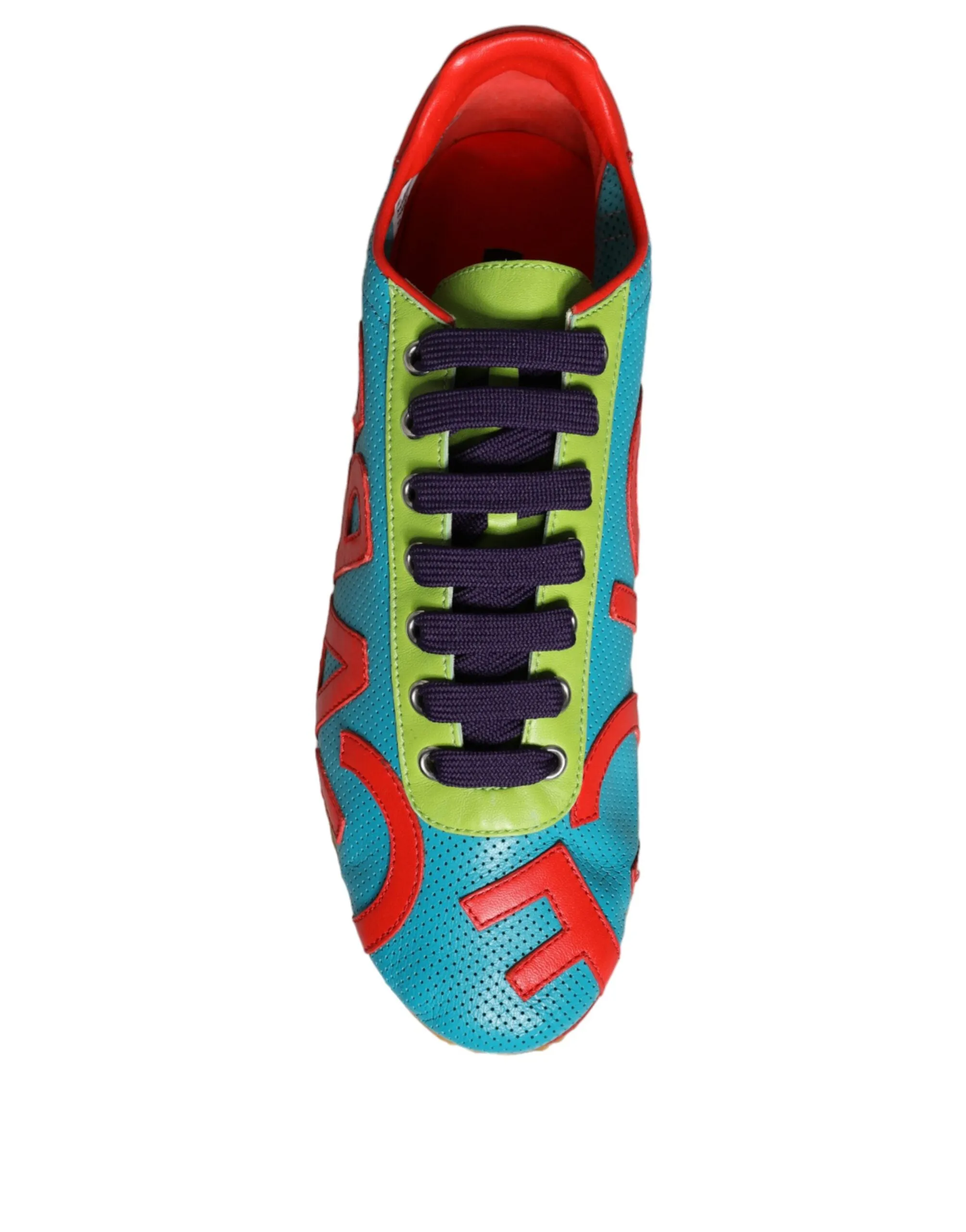 Dolce & Gabbana Vibrant Leather Logo Sneakers
