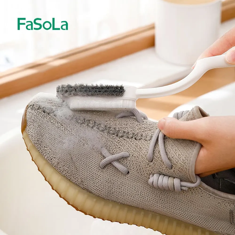 FaSoLa Multi-Functional Shoe Brush - White, 28.3*5.6cm