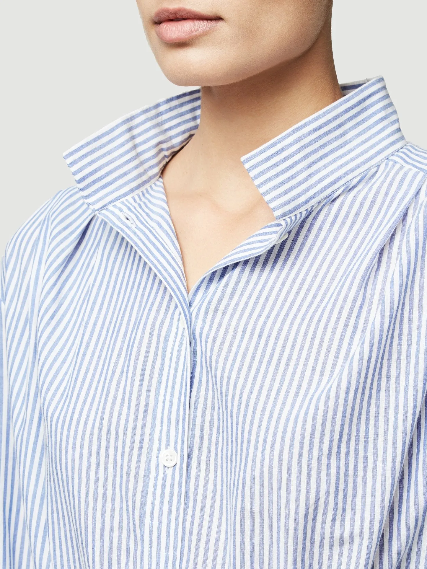 Frame Pleated Clean Collar Dress