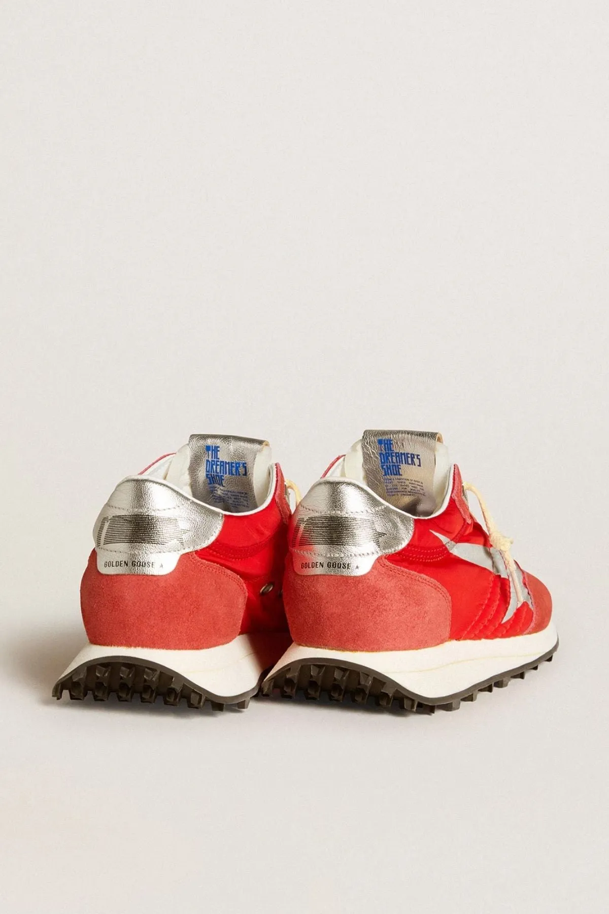Golden Goose Running Marathon Sneaker - Red/ Silver