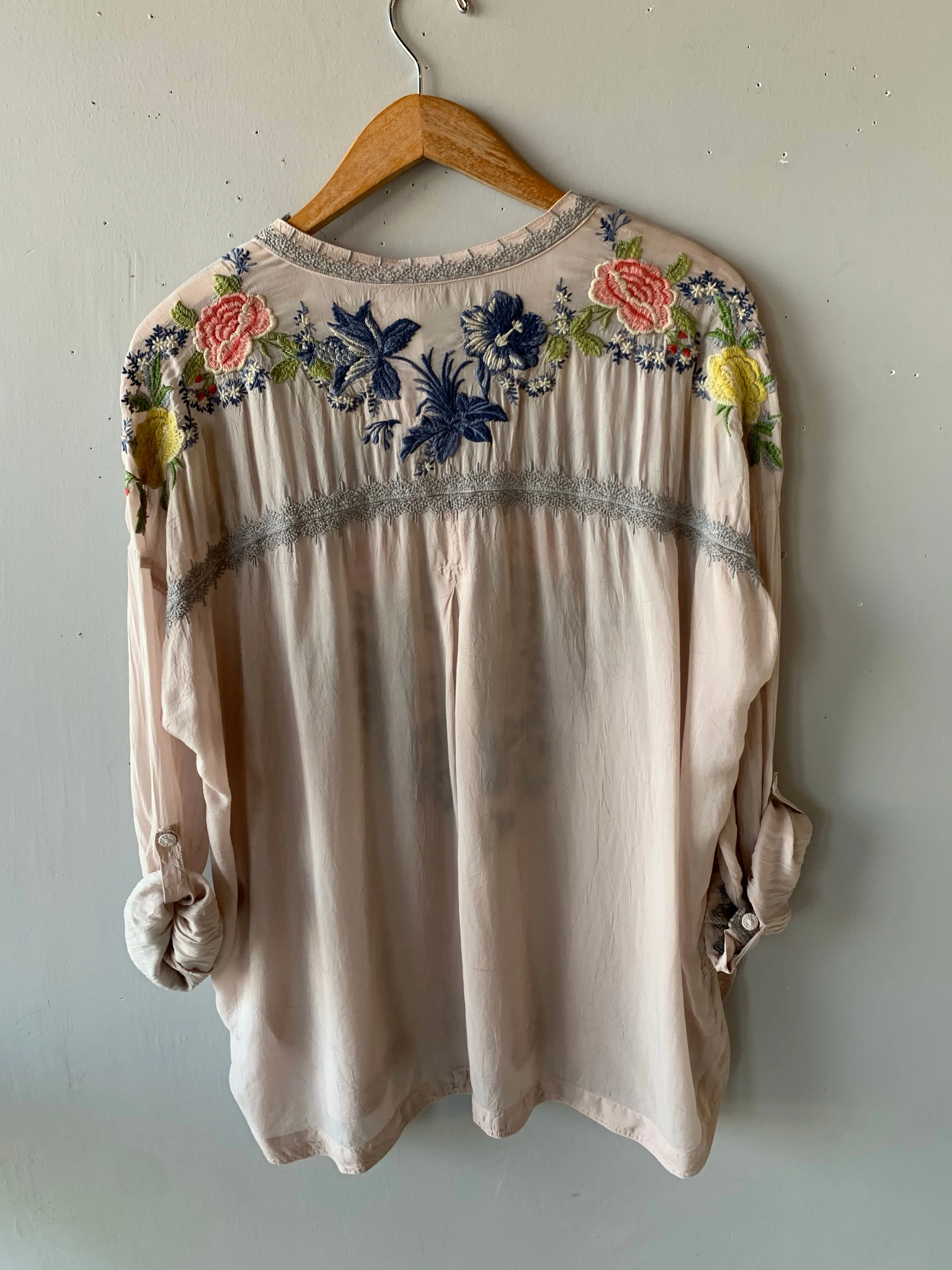 JOHNNY WAS Embroidered ODETTE Blouse Top