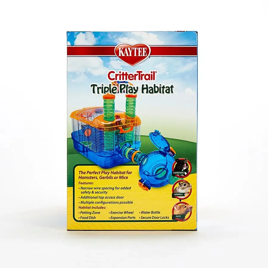 Kaytee® CritterTrail® Triple Habitat for Small Animal Multicolor 17.25 X 11.5 X 19.25 Inch