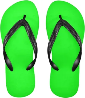 Kigai Sandal Flip Flops of Men's & Women's,Beach Slippers Flip Flops Shower Shoes-Plain Neon Green Solid Color