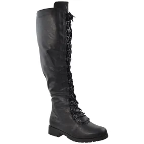 Lace Up Knee High Boot