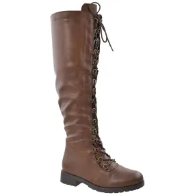 Lace Up Knee High Boot