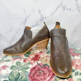 Lucky Brand | Victorey Brown Leather Ankle Bootie | 8.5