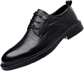 Men's Brogue Leather Business Oxfords Shoes Fashion Summer Lace Up Style Derby Shoes Men's Comfort Breathable Dress Shoes Non-Slip Softsole Walking Shoes