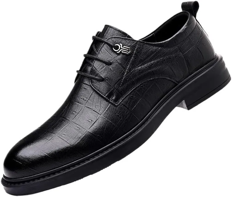 Men's Brogue Leather Business Oxfords Shoes Fashion Summer Lace Up Style Derby Shoes Men's Comfort Breathable Dress Shoes Non-Slip Softsole Walking Shoes