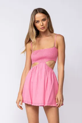 Nadia Pink Cutout Mini Dress