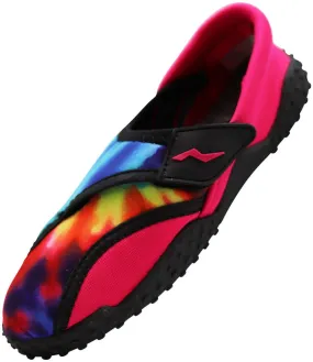 NORTY Tod Girl 5-10 Fuchsia Tie Dye Watershoe 38958