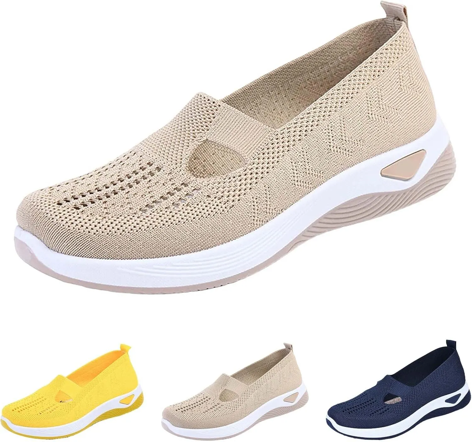 Orthopedic Shoes for Women Woven Orthopedic Running Shoes for Men Lightweight Casual Shoes Slip On Chunky Sneakers Red Tennis Shoe Loafers Shoe