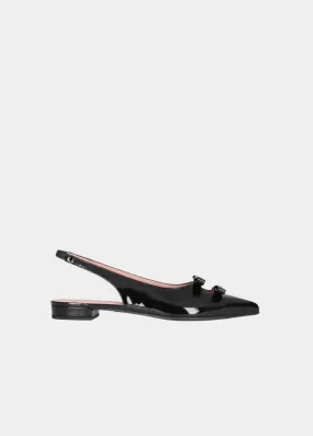 Pretty Ballerina Fabulous Black Patent Slingbacks