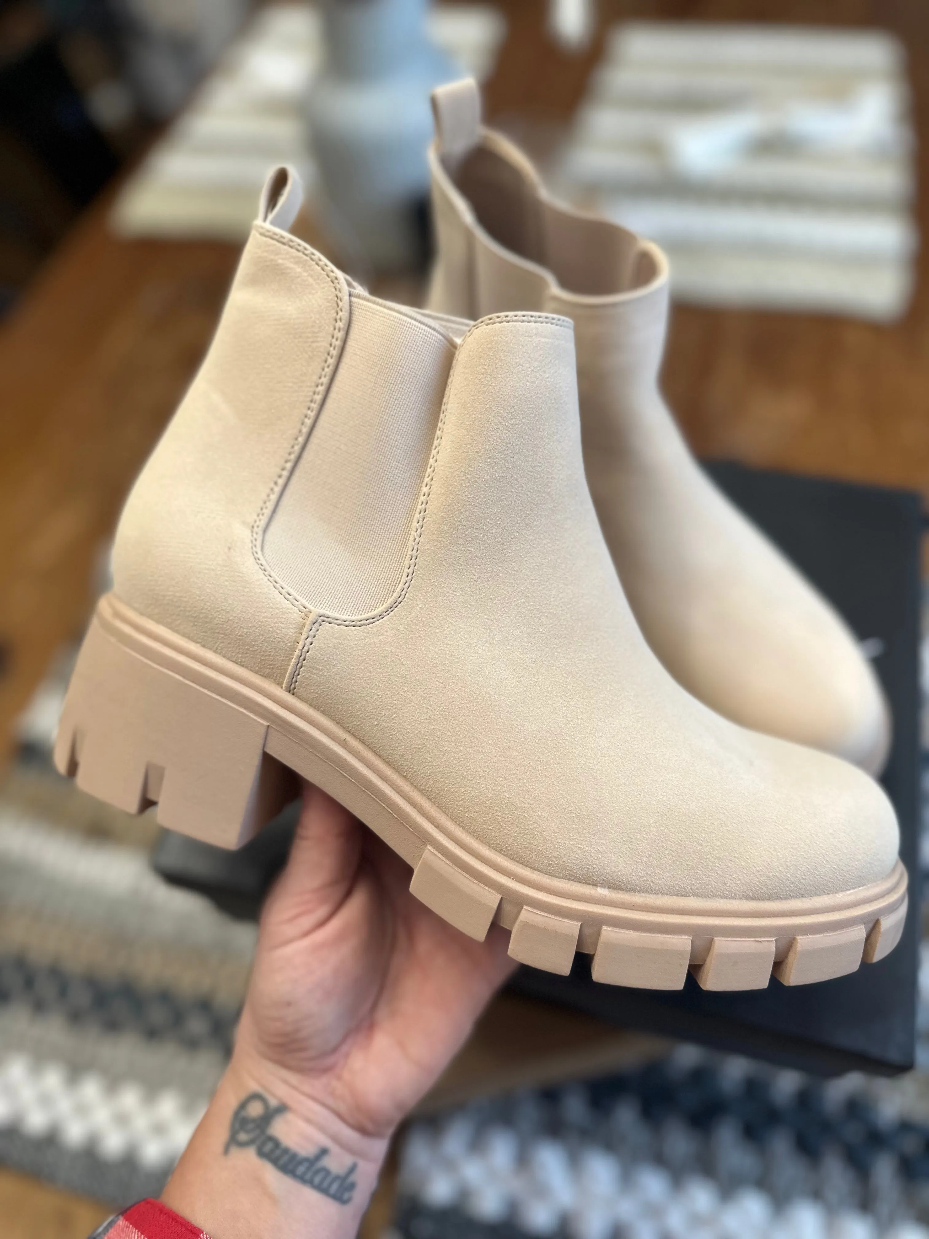 Priscilla Block Chelsea Booties