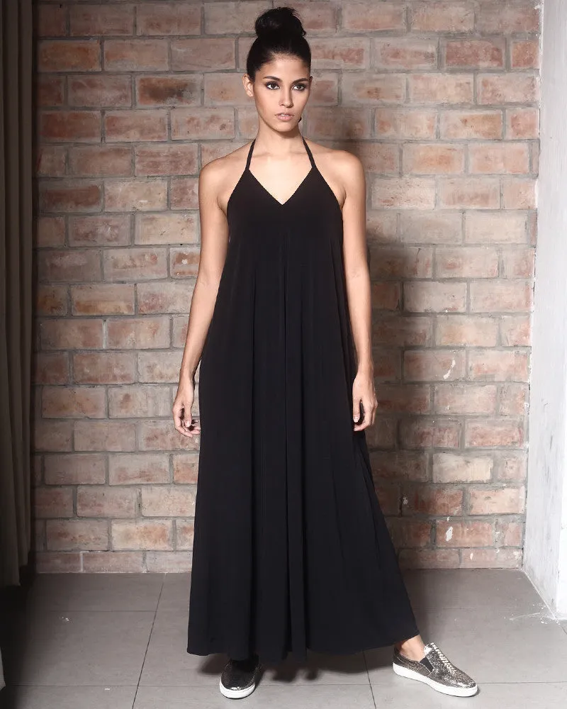 Priscilla Fuchsia/Black Maxi Dress