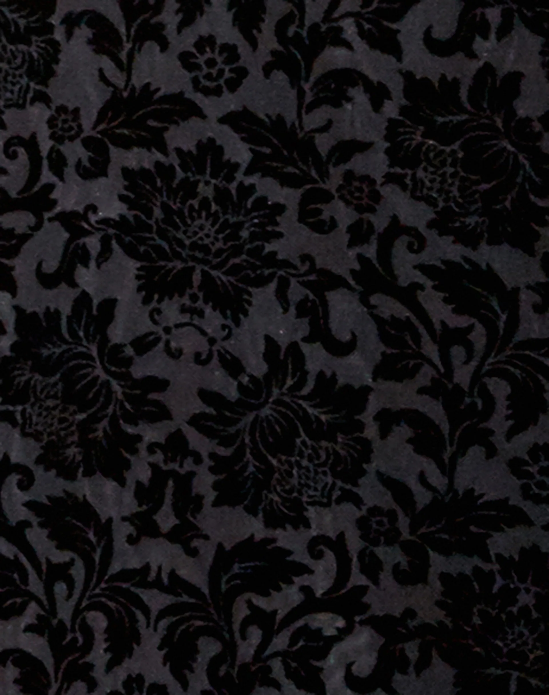 Rarita Midi Dress in Brocade Rose Flock Black