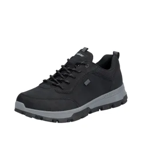 Rieker 35503-00 Mens Wide Black Water Resistant Lace Up Shoes
