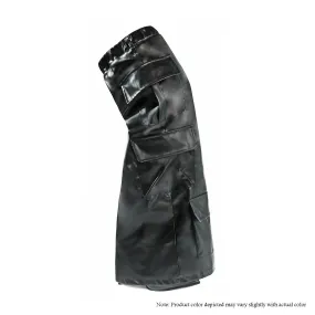 SCANDALOUS-22 THIGH HIGH FUNCTIONAL POCKET - BLACK PU