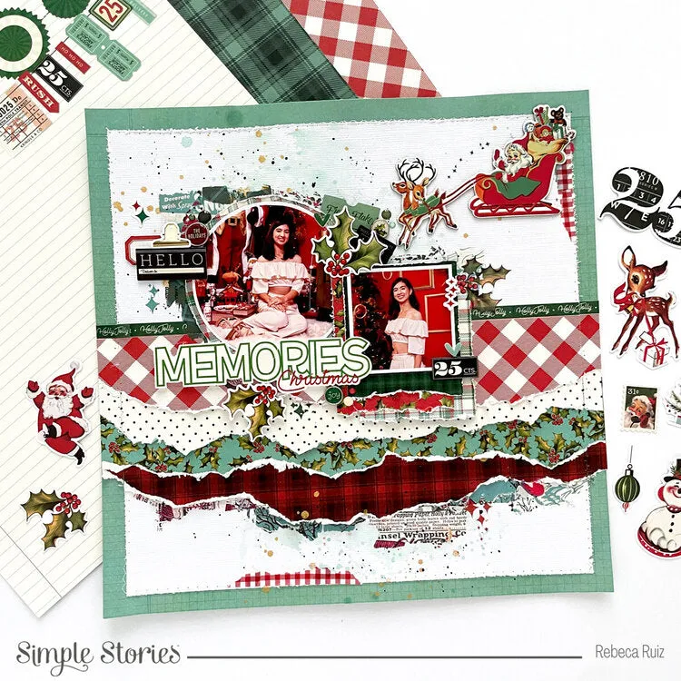 Simple Stories | Simple Vintage Holly Jolly - Rub-Ons