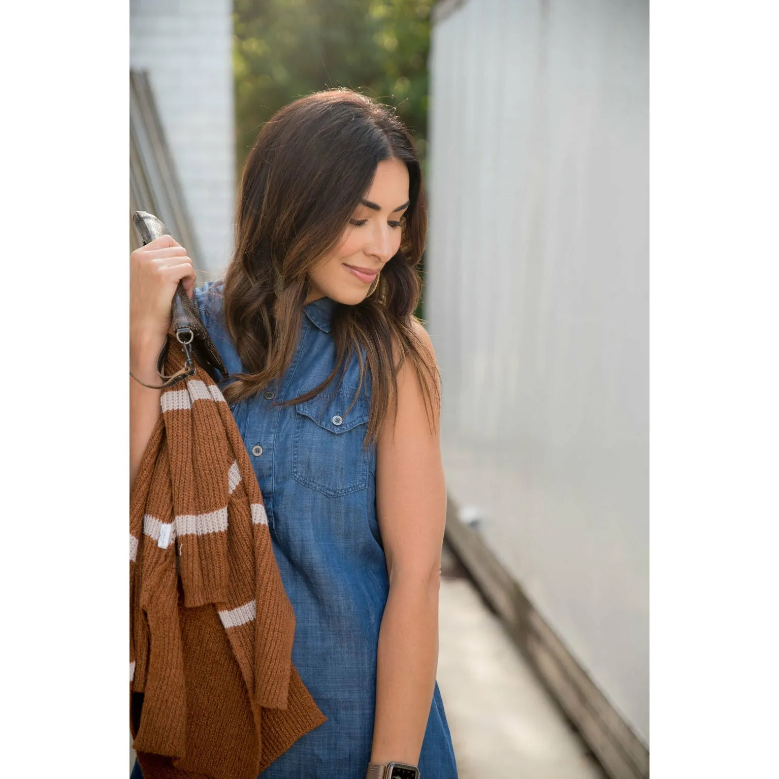 Sleeveless Denim Tunic Dress