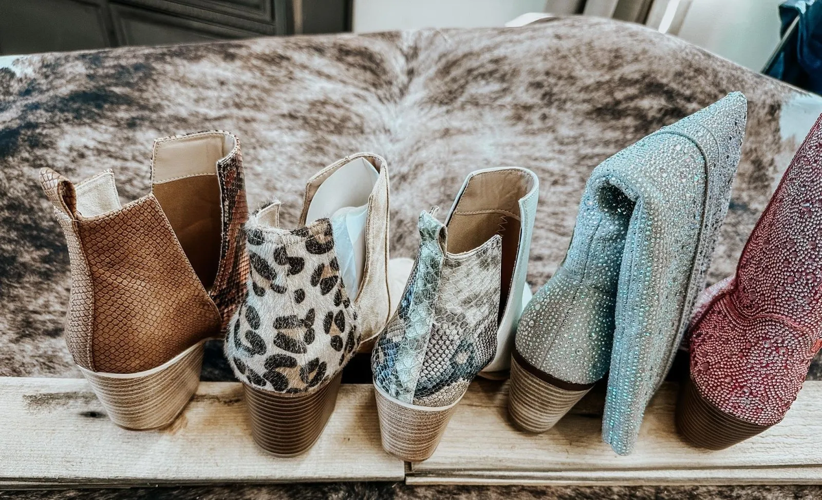 Tan Leopard Ankle Booties