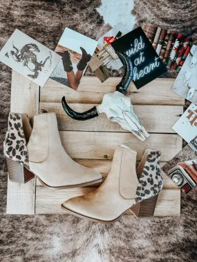 Tan Leopard Ankle Booties