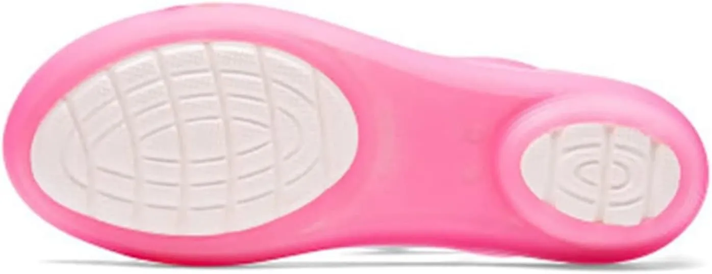 WENOREG Women's Colorful Neon Jelly Open Toe Sandals,Summer Fashion T-Strap Rainbow Gladiator Clear Beach Rain Shoes Flats Jellies Sandals